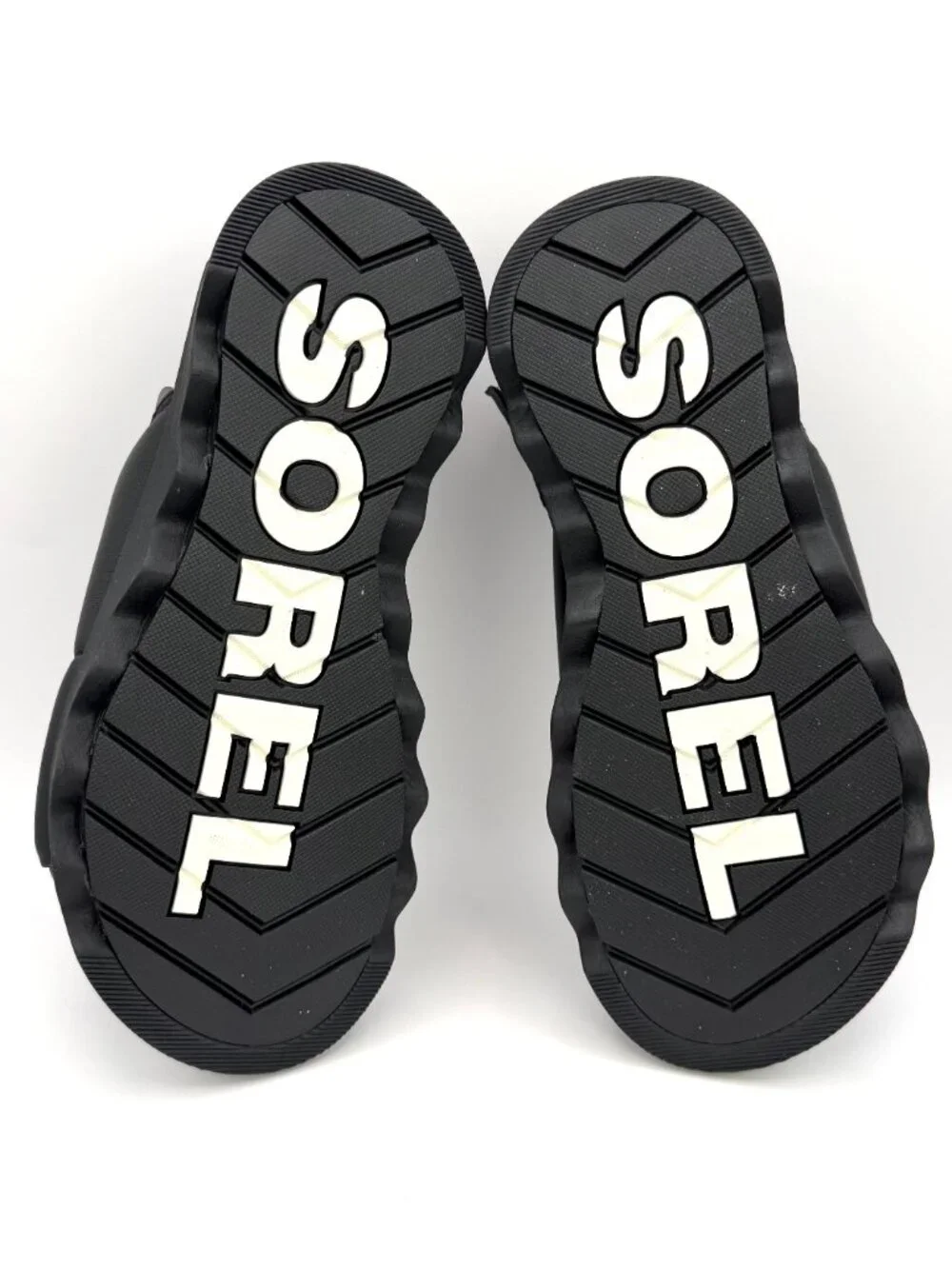 SOREL Vibe Women's Black Leather Platform Slingback Slide Sandals  US 8 NIB.